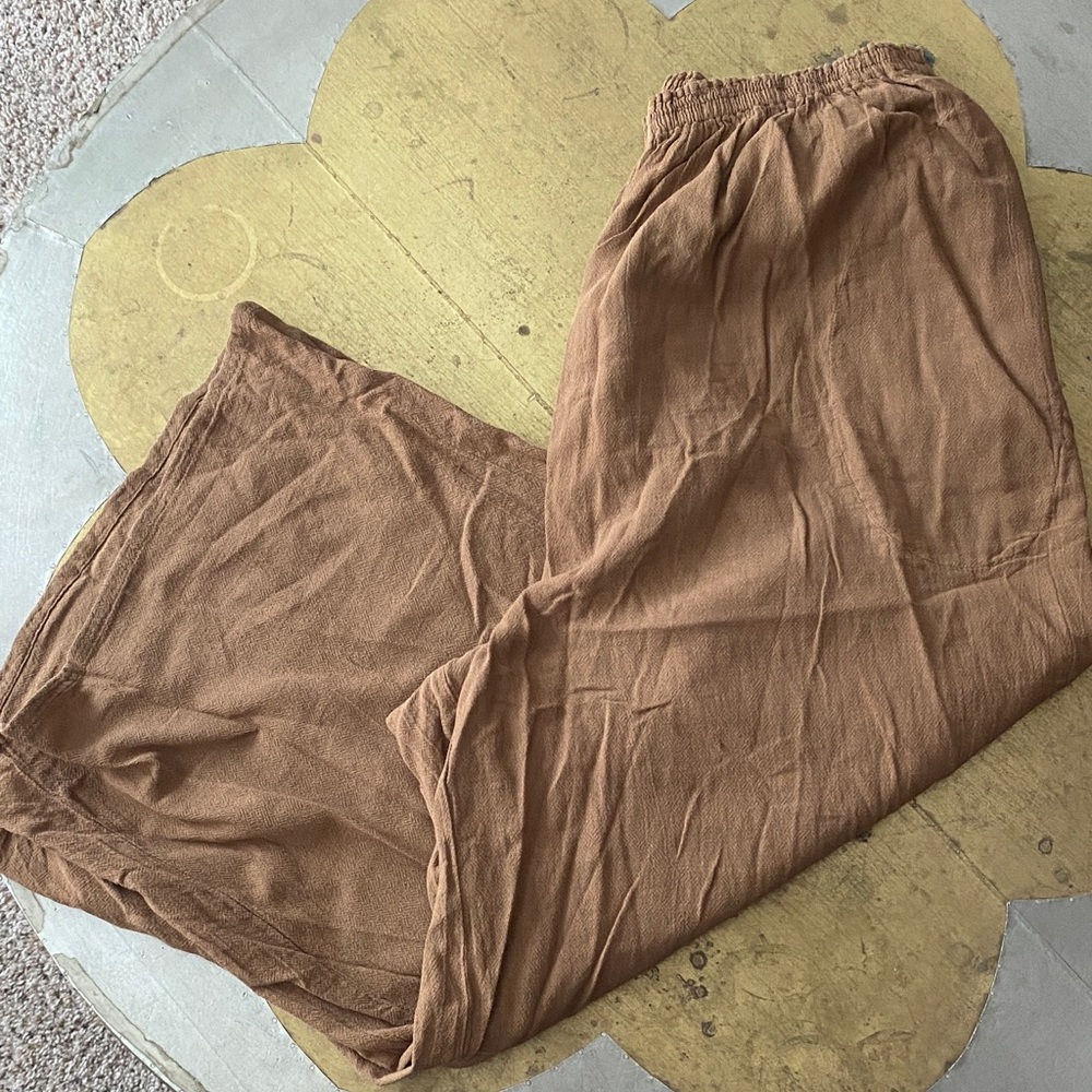 Oversized linen pants
